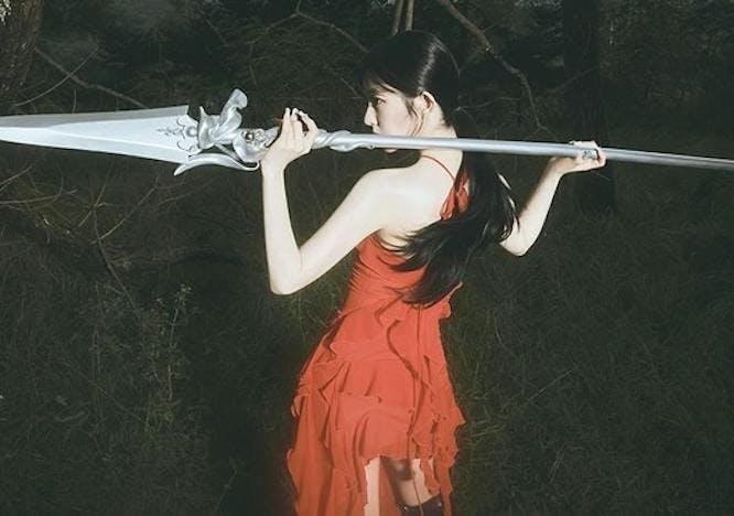 sword weapon person clothing dress