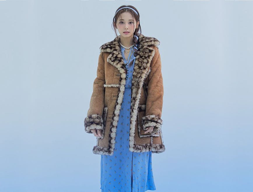 clothing apparel coat overcoat sleeve fur