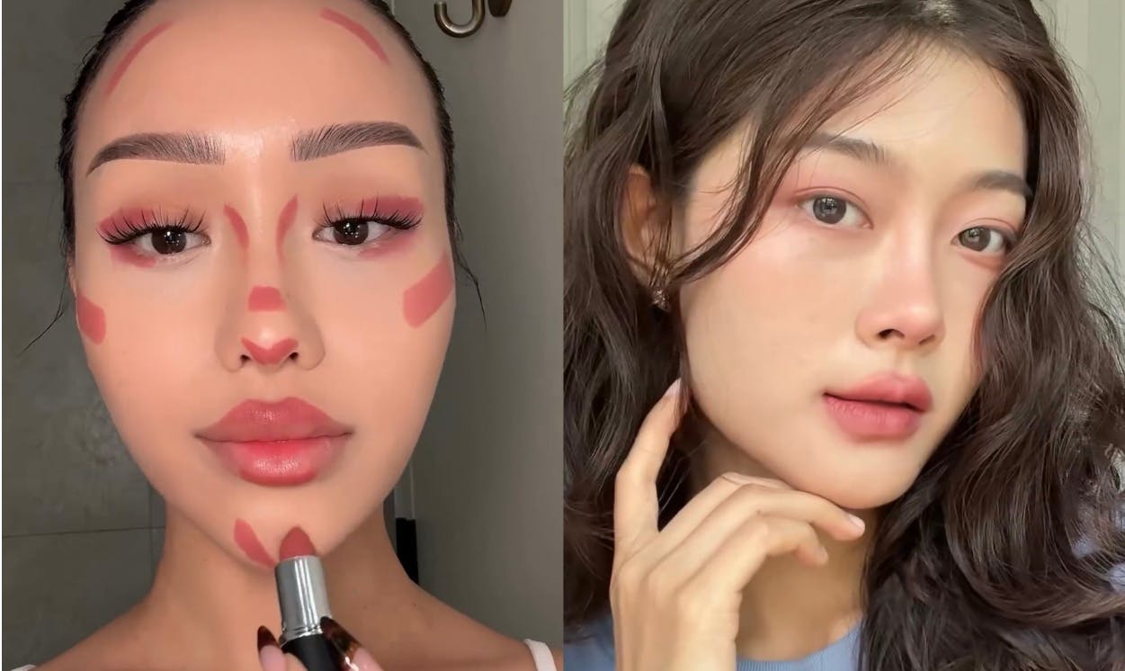 cosmetics lipstick makeup head person face