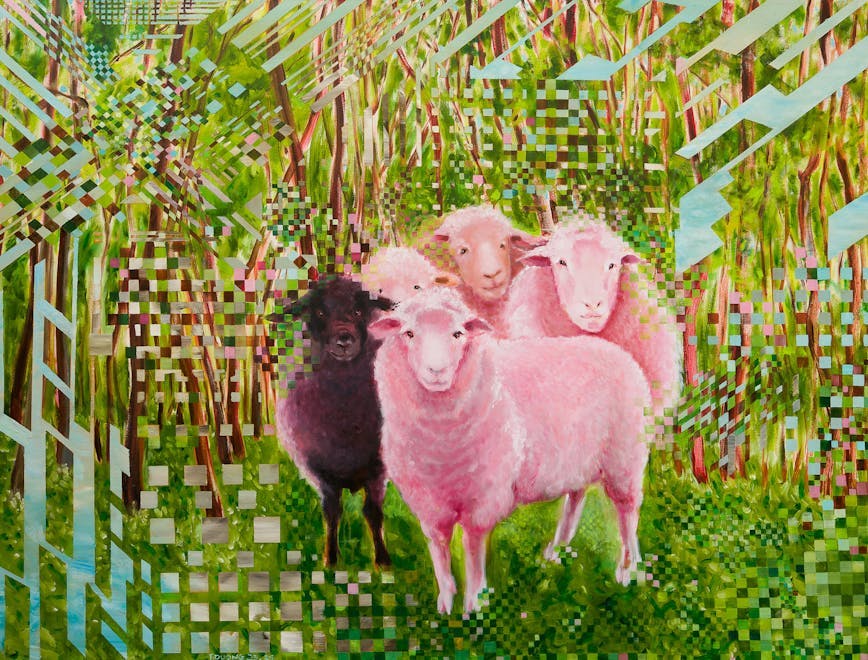 dtd duong thuy duong gemälde malerei painting animal livestock mammal sheep art