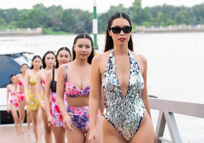 clothing apparel sunglasses accessories accessory person human swimwear female bikini