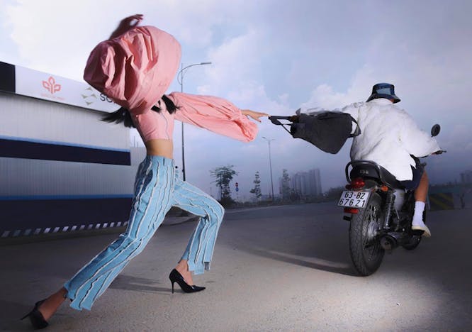 motorcycle transportation vehicle clothing apparel person human wheel machine