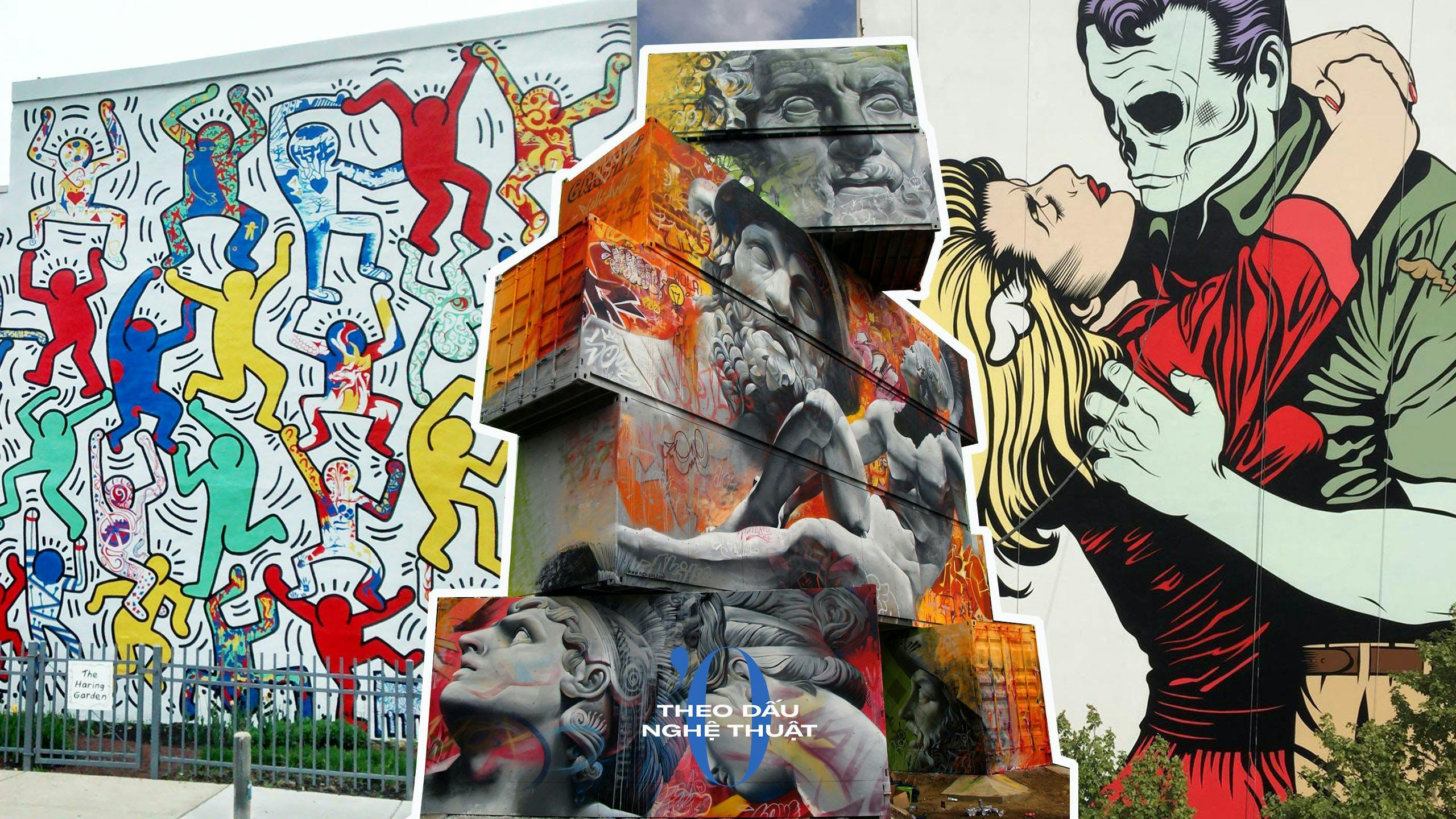 graffiti art collage advertisement poster mural painting