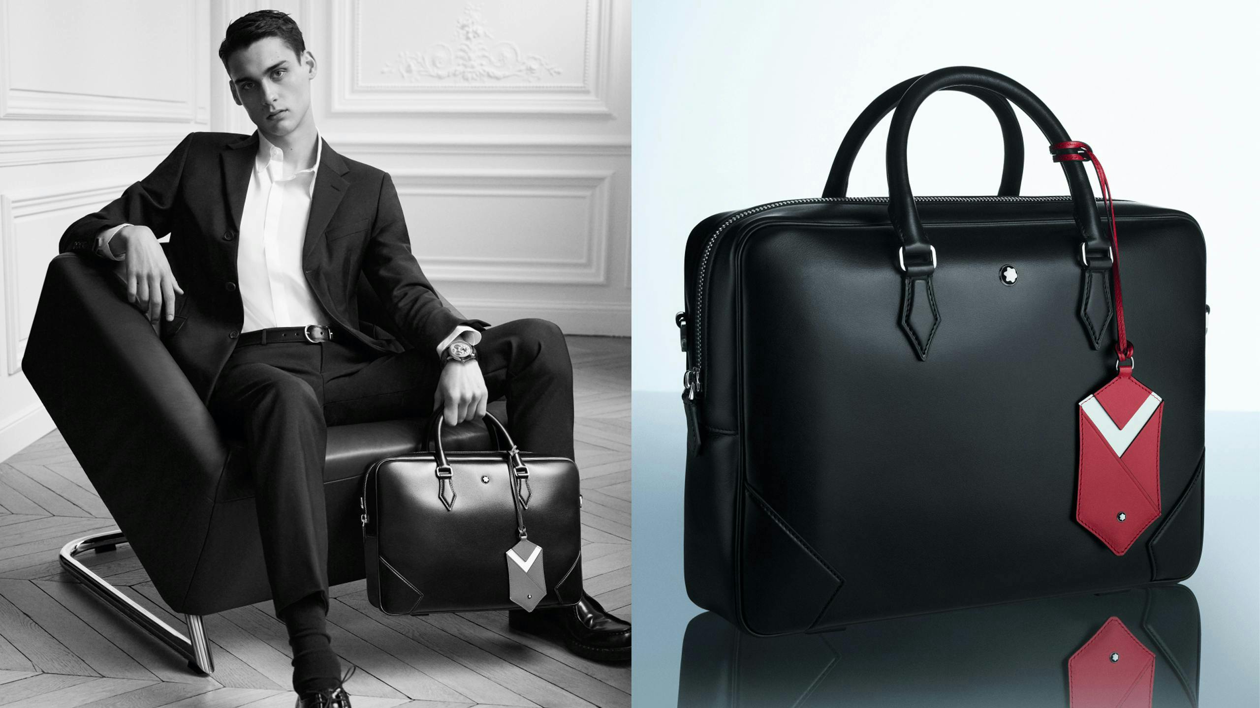 handbag accessories accessory bag briefcase person suit clothing coat overcoat