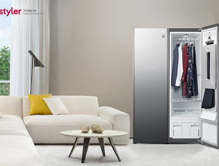 furniture indoors refrigerator appliance room