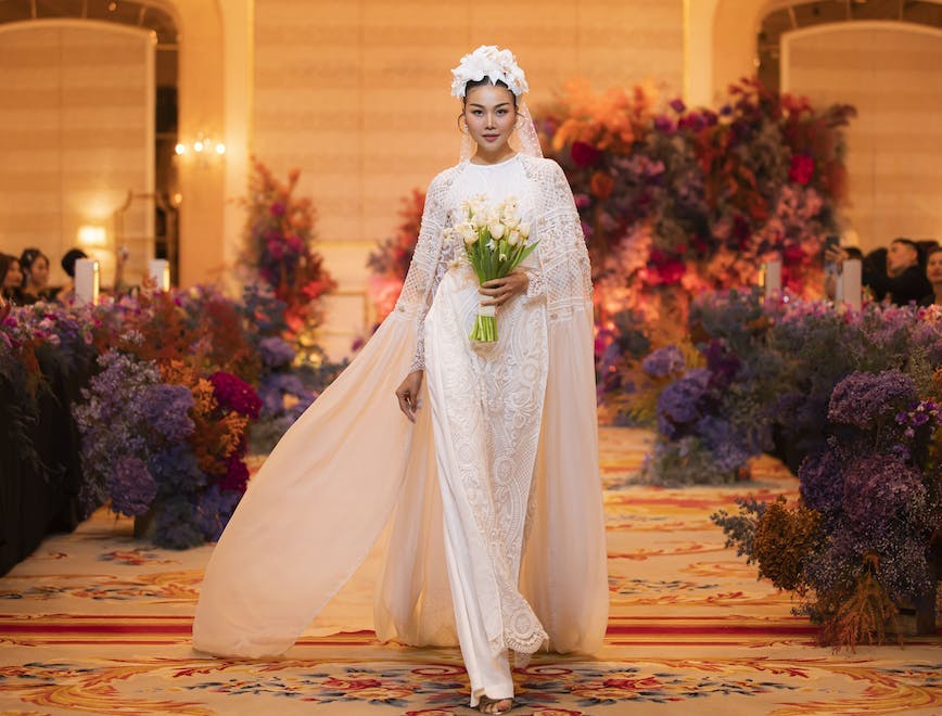 clothing person robe fashion gown female wedding gown wedding bride evening dress