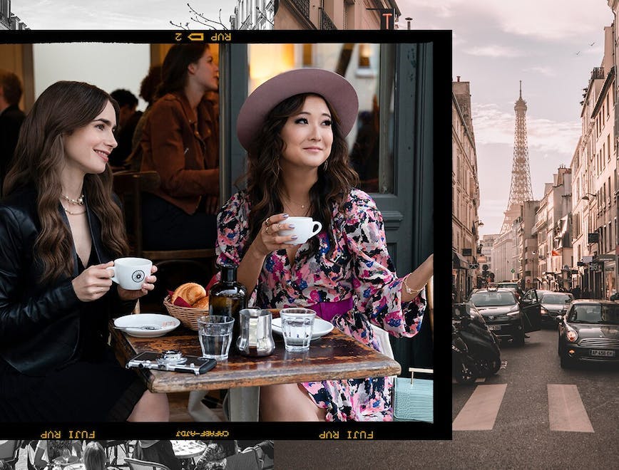 street road city collage woman adult female person restaurant cafe