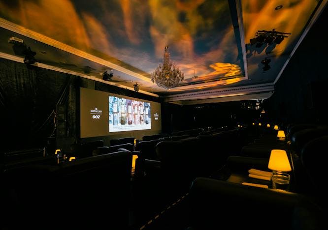 cinema electronics screen indoors theater chandelier lamp interior design