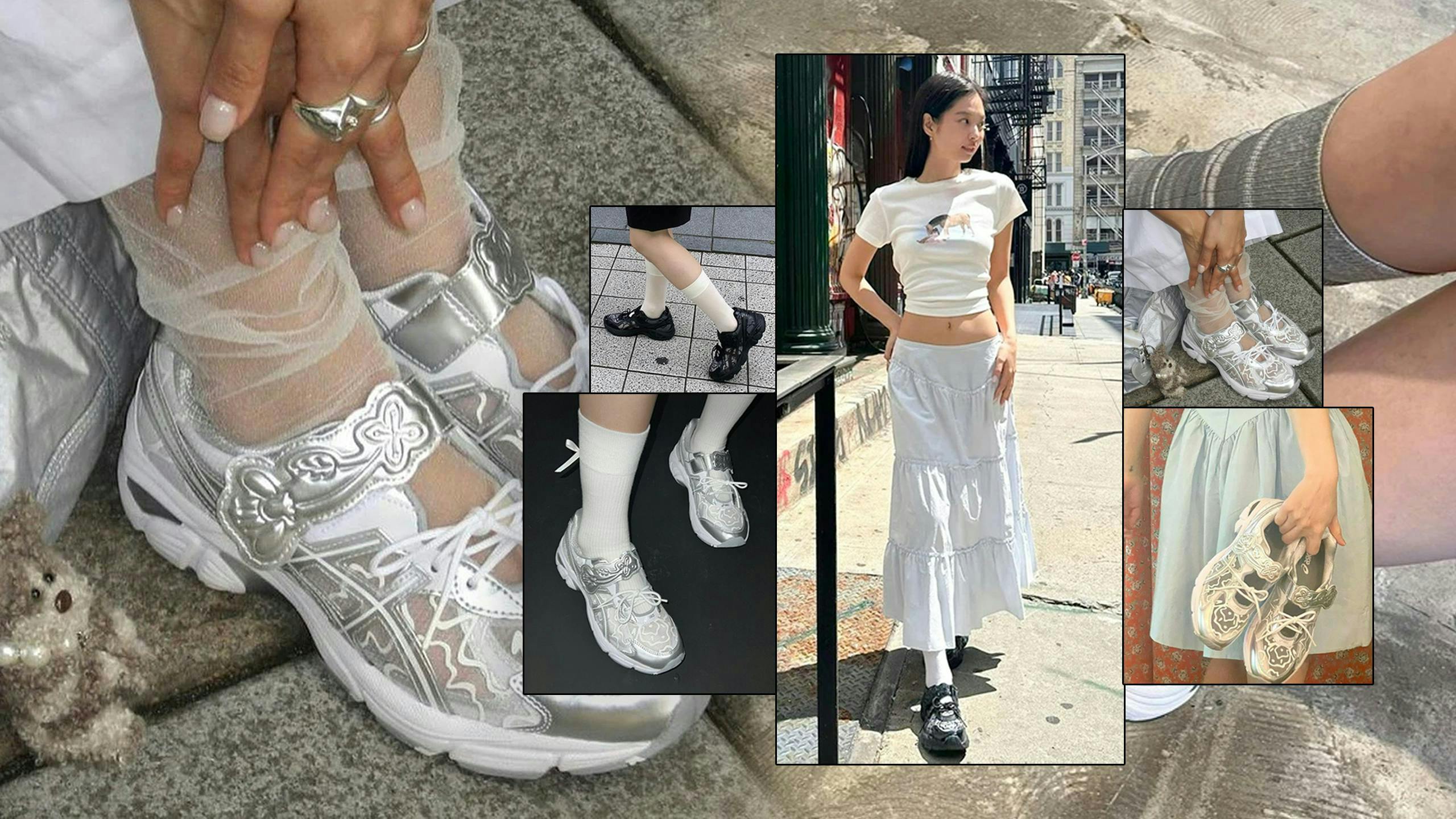 footwear shoe sneaker female girl person teen skirt high heel collage