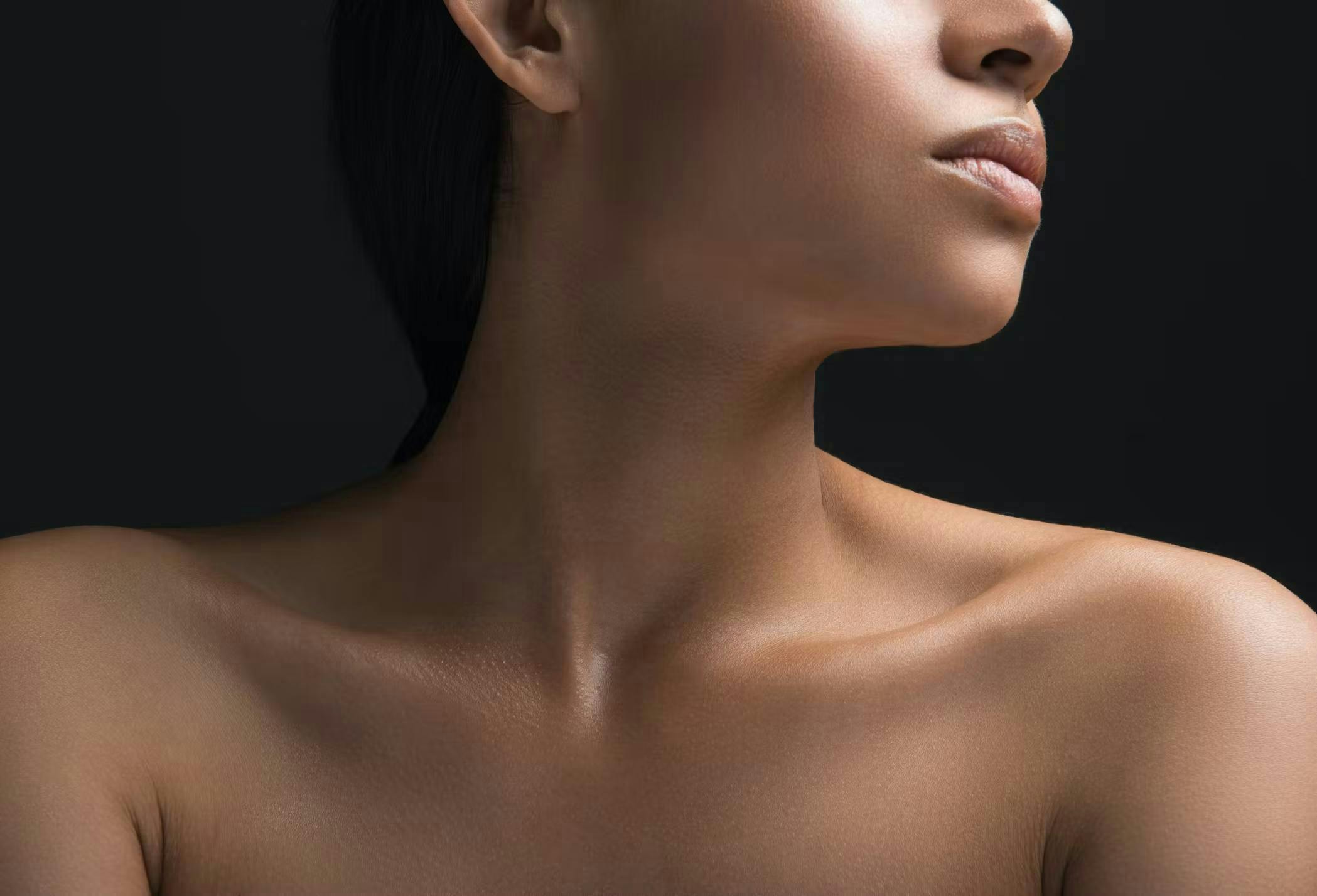 body part face head neck person adult female woman skin shoulder