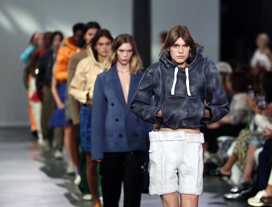 horizontal fashion arts culture and entertainment london clothing coat jacket shorts person hoodie sweatshirt face shoe