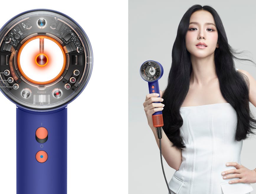 adult female person woman wristwatch appliance blow dryer device electrical device