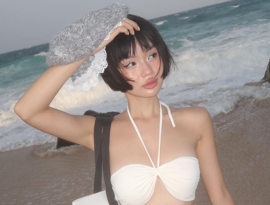 clothing swimwear bikini adult female person woman portrait beach sea