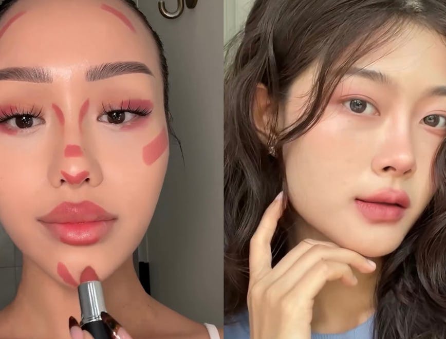 cosmetics lipstick makeup head person face
